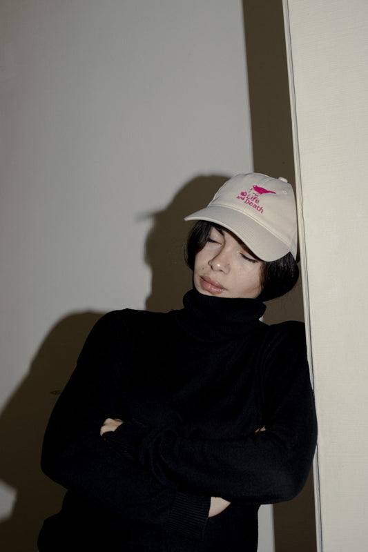 Life and Death Iconic Bird Logo Cap by Harding Lane in Stone